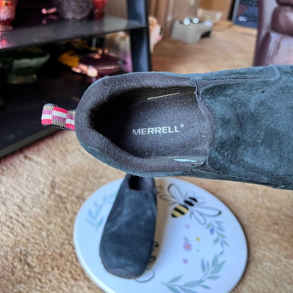 Merrell Jungle Moc Slip On Shoes in Black Suede Leather kids size 5. - Picture 5 of 17